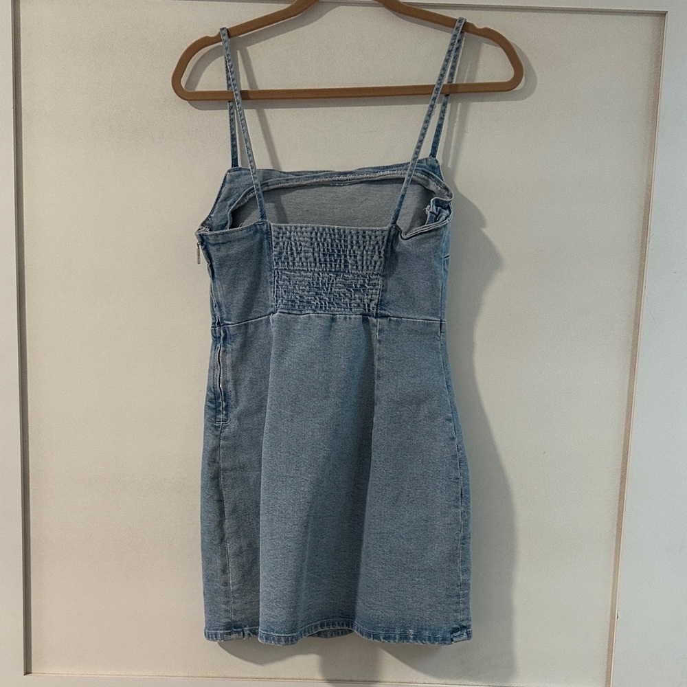 Zara Denim Blue Mini Dress - Picture 3 of 4